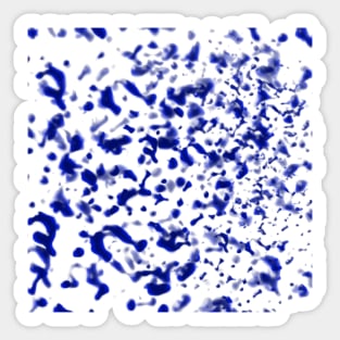 Paint Spatter Blue Sticker